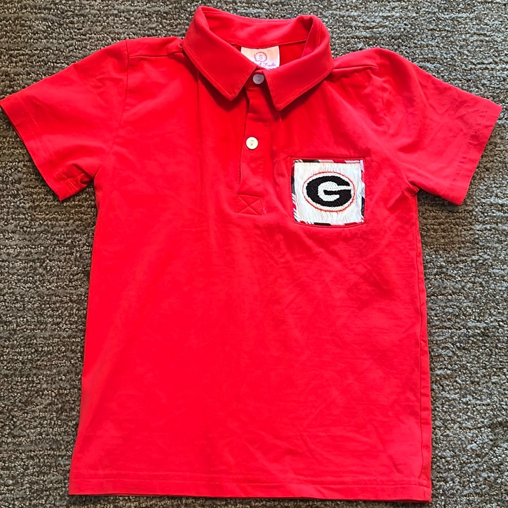 Red Polo Shirt  withGeorgia Bulldogs Logo